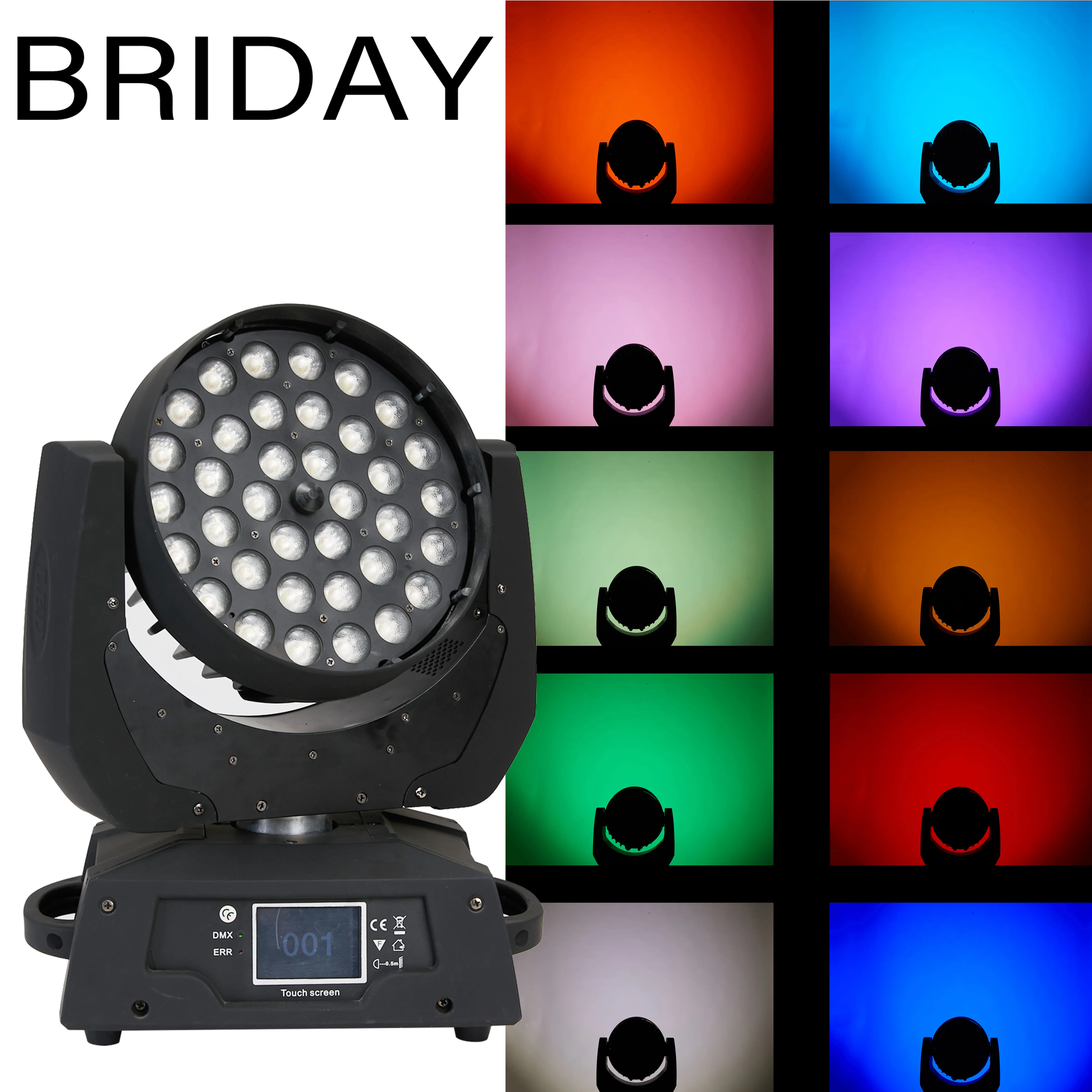 Высококачественные сценические светодиодные zoom wash 36x12 Вт RGBWA + UV 6 в 1 портативные