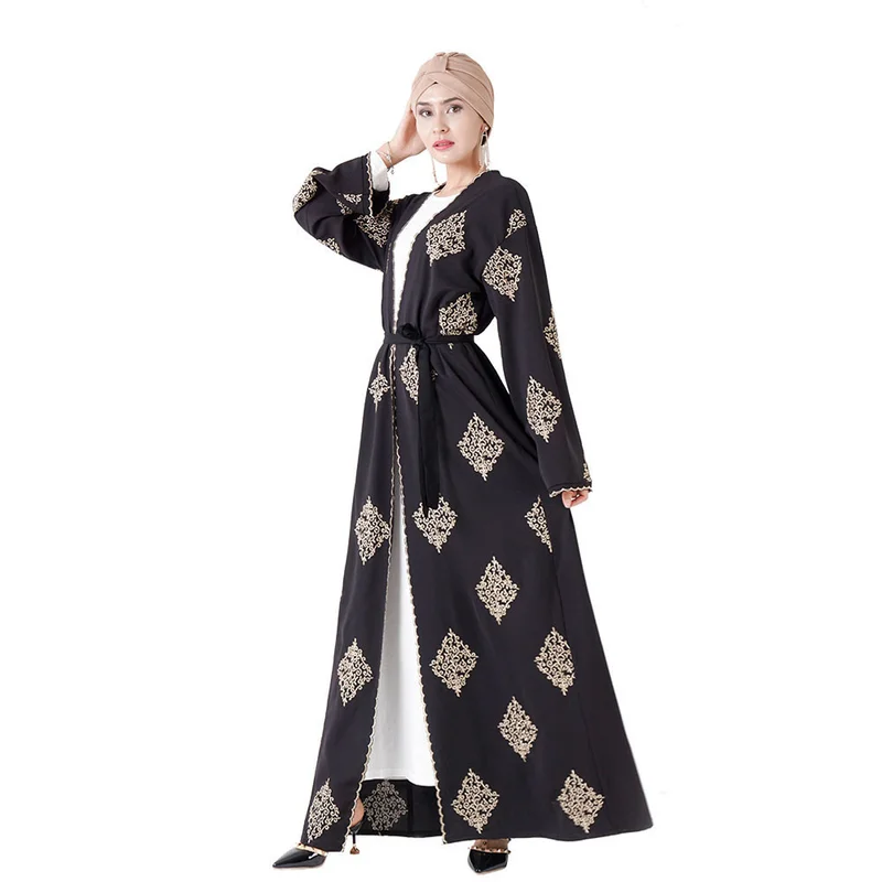 Рамадан абайя s для женское мусульманское платье Caftan кимоно кардиган абайя, Кафтан Дубай Роскошная Одежда с вышивкой Femme Исламская одежда