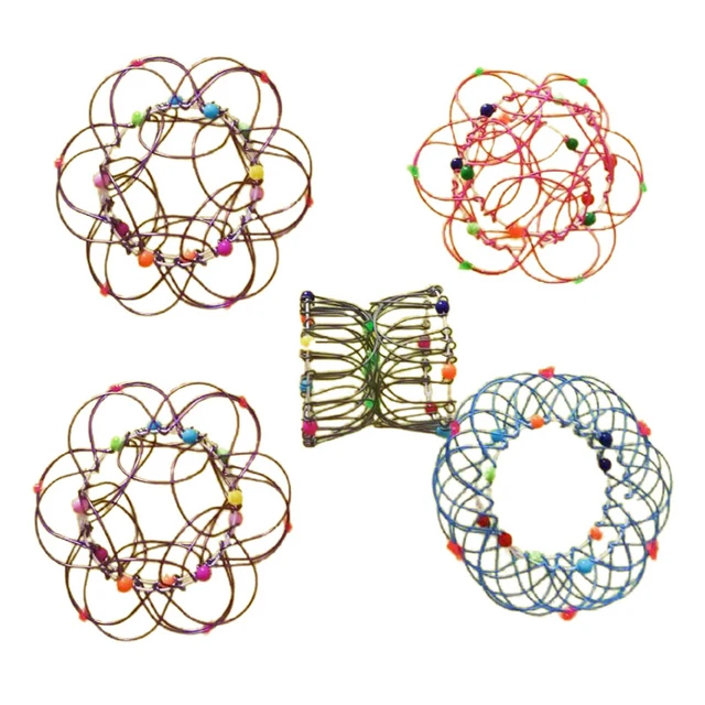 Adult Children Anti-stress Toy Mandala Decompression Toy Variety Flower Basket Thirty-six Softened Steel Ring Fidget Toy Gift 5