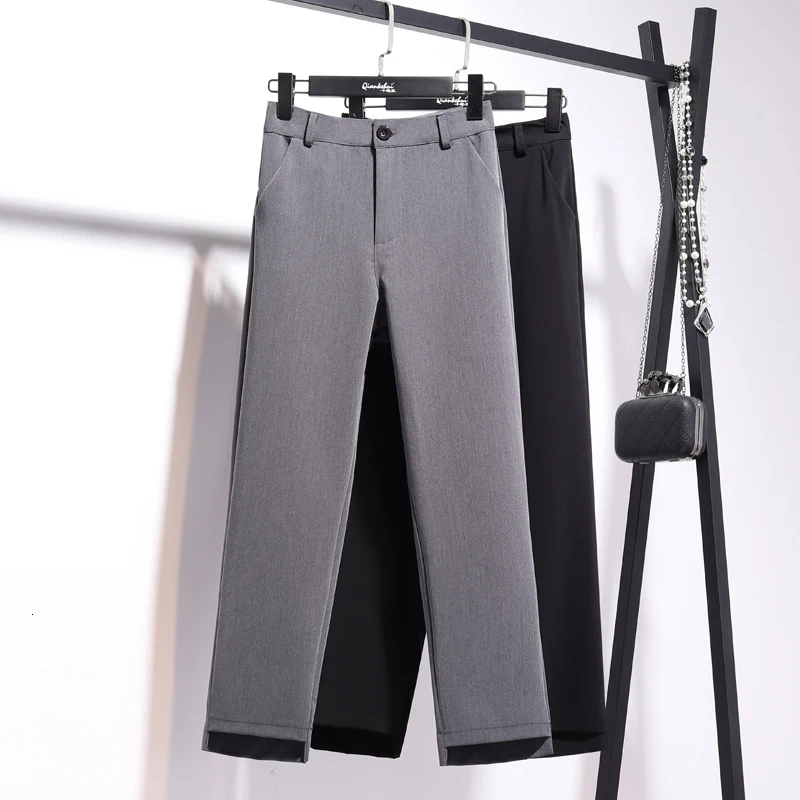 [LANMREM] 2020 Spring New Products Fashion Solid Color Casual Slimming Straight Leg Pants Women PA750 |