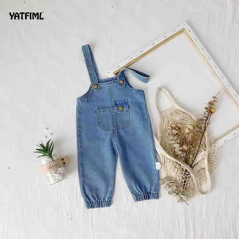 style1 YATFIML джинсы для маленьких мальчиков и девочек, Осенний комбинезон, детская одежда, детские джинсовые комбинезоны, детские штаны, комбинезоны - Цвет: style1