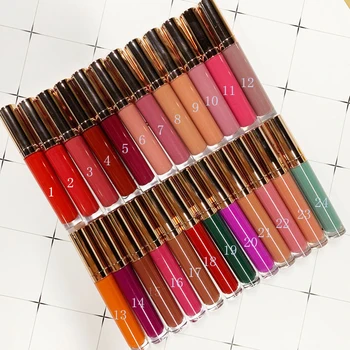 

30 piece matte lip gloss private label lipgloss popular waterproof liquid lipstick makeup custom logo no brand low moq mixed