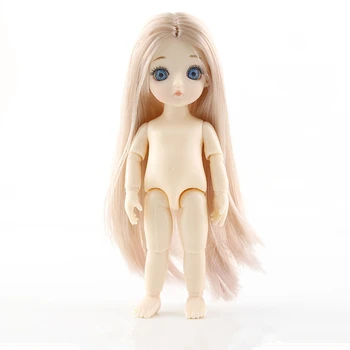 

Baby Dolls13 Jointed Moveable BJD Baby Doll Naked Nude Body 15cm Blue Eyes Figma Fashion Dolls Toy for Girls Gift DIY Toys
