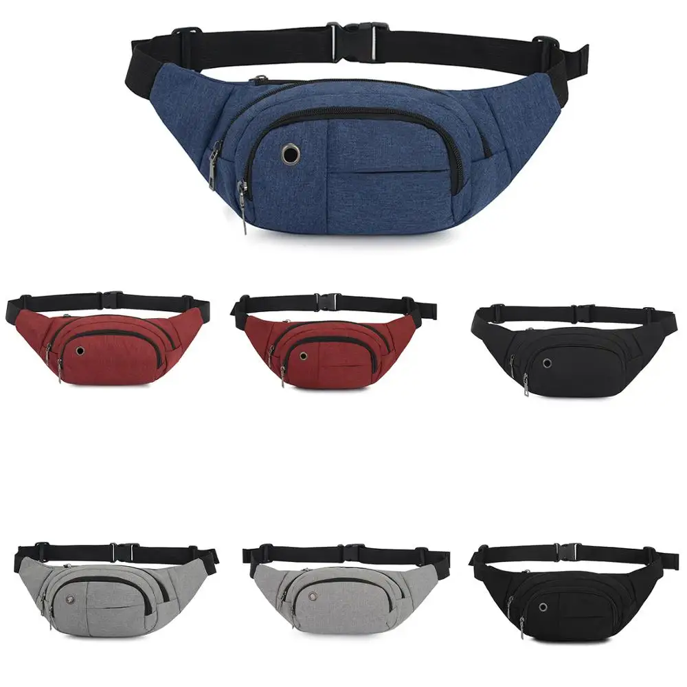 

Outdoor Nylon Waist Pack Men Women Fashion Multifunction Fanny Pack Bum Bags Hip Money Belt Travel For Mobile Phone Bag Unisex