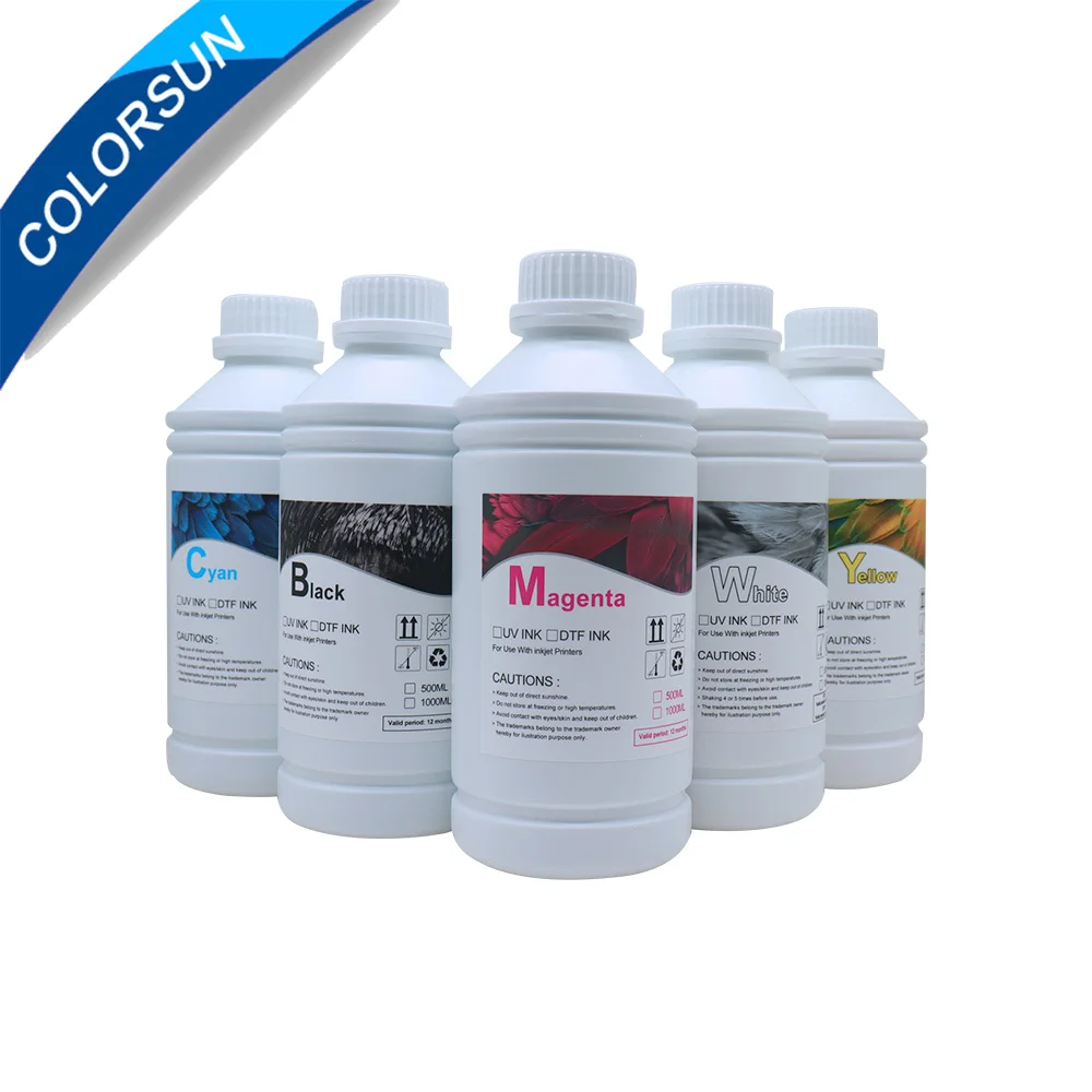 Colorsun DTF Ink 1000 ml For Directly Transfer Printer For DTF Printing PET Film Printing And Transfer Kit
