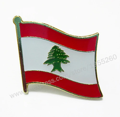 94 Lebanon Национальный флаг, металлический значок на лацкане, значок на булавке для флага по всему миру, голландский, Ирако, Индия, Израиль, Италия, Япония, Корея, либанский, Лаос, Латвийский - Цвет: 94 Lebanon
