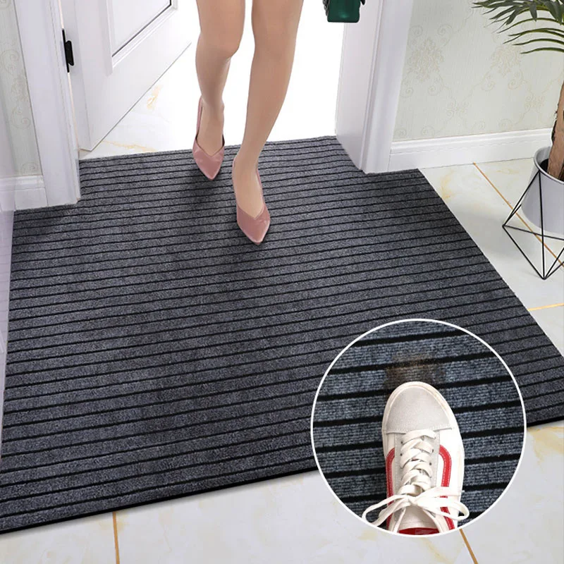 Large Thin Carpet for Mall Door Entrance Doormat Outdoor Indoor Floor Mat  Non Slip Living Room Rugs Grey Kitchen Mat Can Be Cut - AliExpress