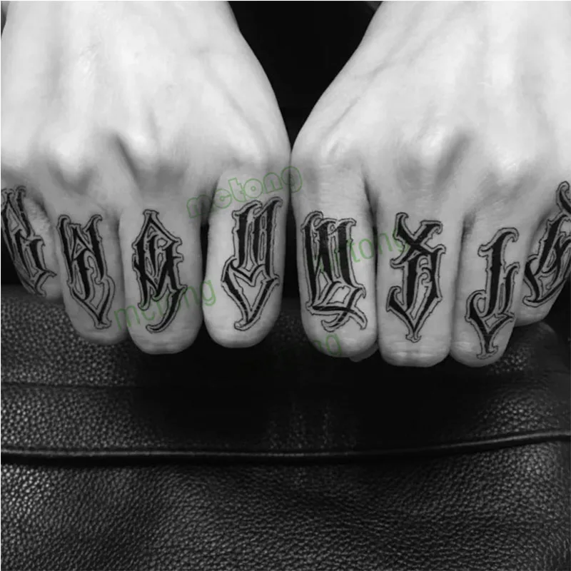 Шоколад Водонепроницаемые Временные татуировки, наклейки, ручная роспись, прохладный темный череп, лицо, письмо, вода, передача, поддельные тату, флеш-тату для мужчин и женщин - Цвет: Шоколад