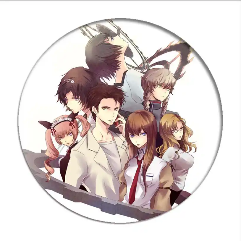 Game Steins Gate Cosplay Badges Okabe Rintarou Brooch Icon Makise Game Steins Gate Cosplay Badges Okabe Rintarou Brooch Icon Makise