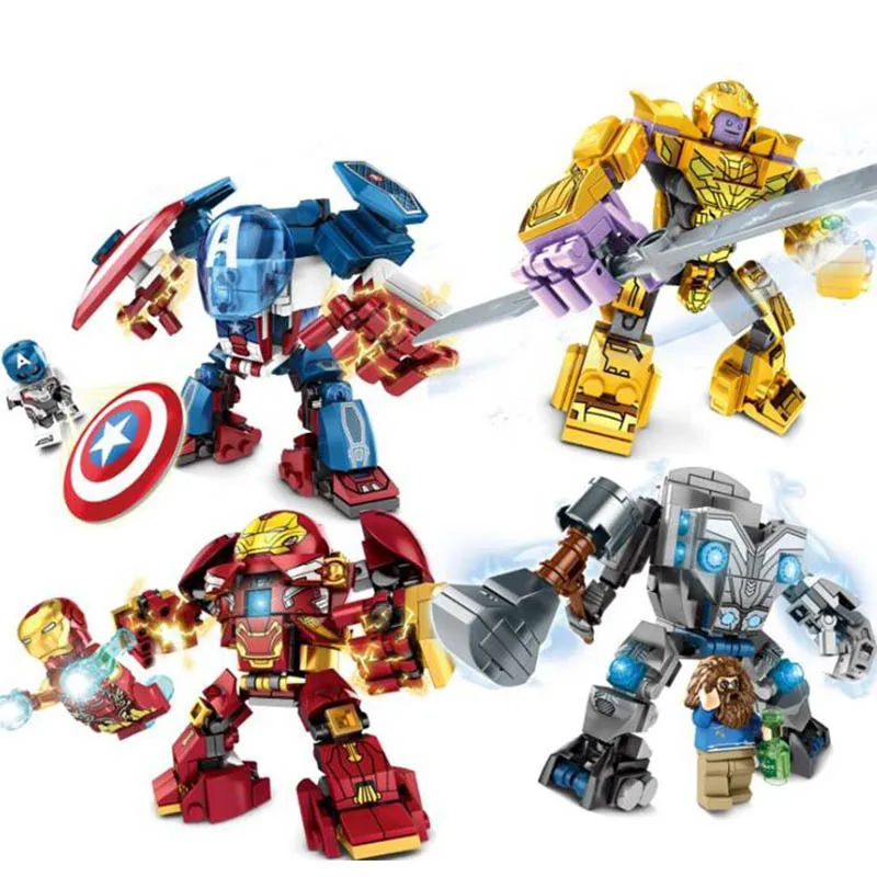 

Avengers 4 Hulkbuster Infinity War Battle Thanos Iron Man Captain America Building Blocks Bricks Boy Toy