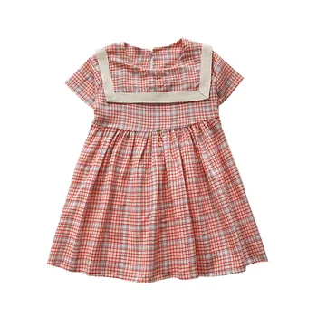 

Children Dresses Kids Girl Sleeveless elegant Retro plaid Dress Baby Spring Summer sweet princess dresses for girls