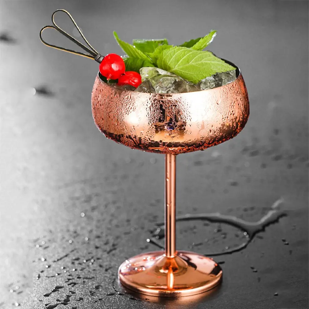 Роскошные 304 нержавеющая сталь коктейльное стекло серебряная Роза коктейль сок напиток шампанское бокал для вечеринок барная посуда кухонные инструменты