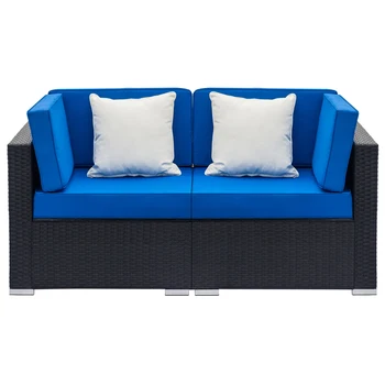

2 pcs/set Patio Furniture Sets Rattan Sofa Chair Table Wicker Garden Furniture Coffee Table Rattan Sofa Chair Stool