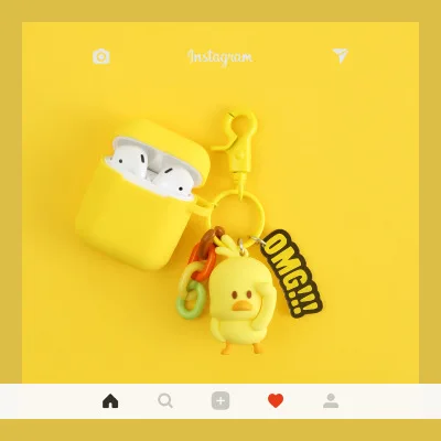 07 Для AirPods чехол для девочек прекрасный стиль уникальный мультфильм кожухи головных телефонов для Airpods 2 Прекрасный защитный чехол с ремешком для ключей с пряжкой - Цвет: 07