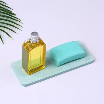 

New Natural Diatomaceous Earth Soap Bar Holder Drink Coaster Absorbent Soap Organizer Self-Dry Holder for Bathroom Soap Pad