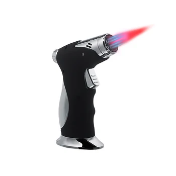 

4 Jets Torch Cigar Lighter 4 Burners Flame Lockable Butane Refillable Torch Lighter Gas Without Fuel