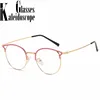 Rond fini myopie lunettes femmes hommes Vintage métal myopie lunettes optique Prescription dioptrie-1 -2 -2.5- 3 -3.5 -4to-6 ► Photo 2/6