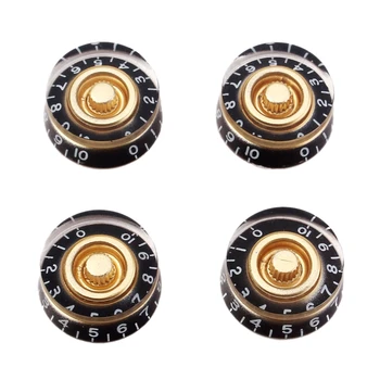 

4Pcs Lots Speed Control Guitar Knobs Black for LP Electric Guitar Bass Replacement Useful Guitar Accessories
