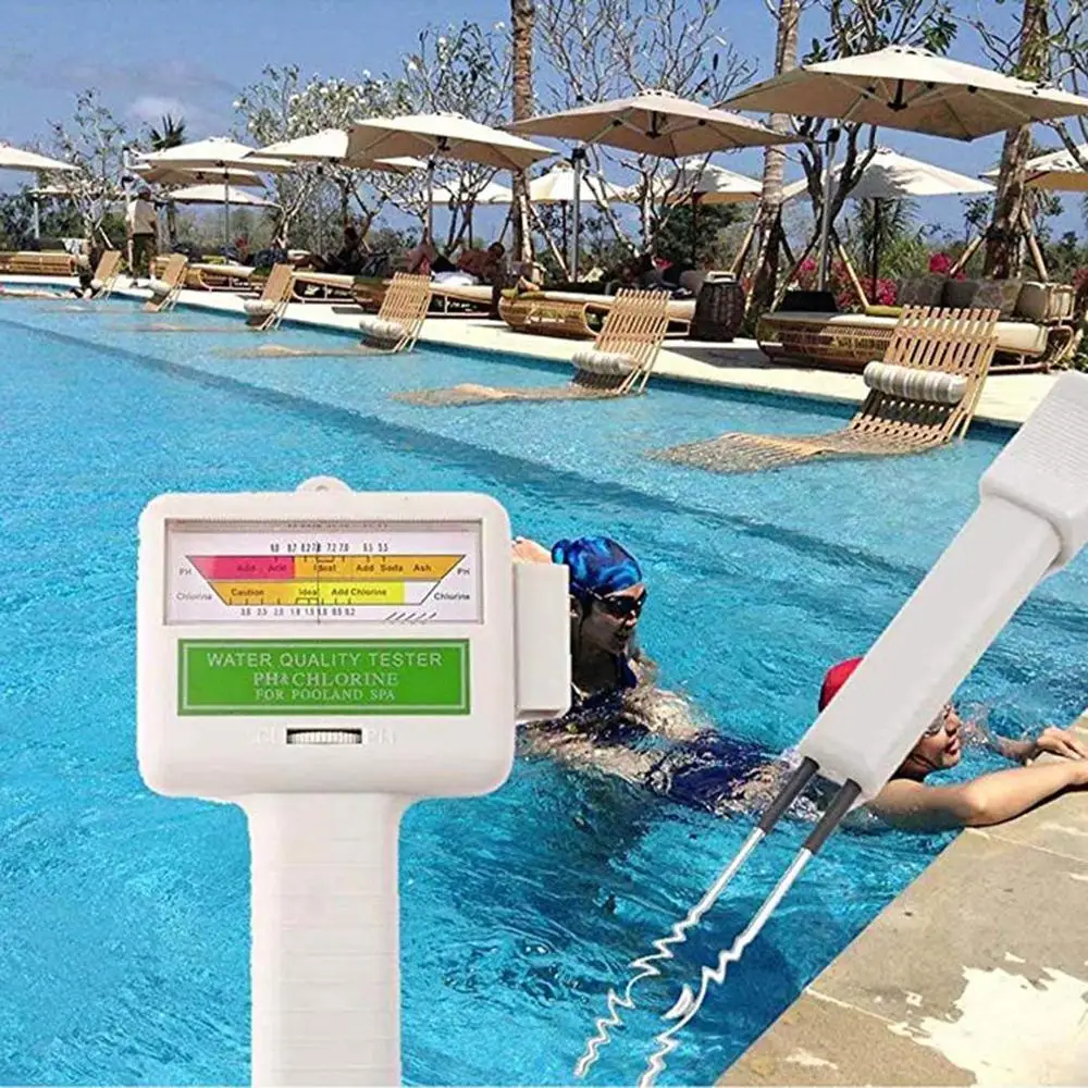 

1Pcs Pc-101 Ph Meter Cl2 Chlorine Water Quality Tester Portable Home Swimming Pool Spa Aquarium Ph Test Monitor Checker White