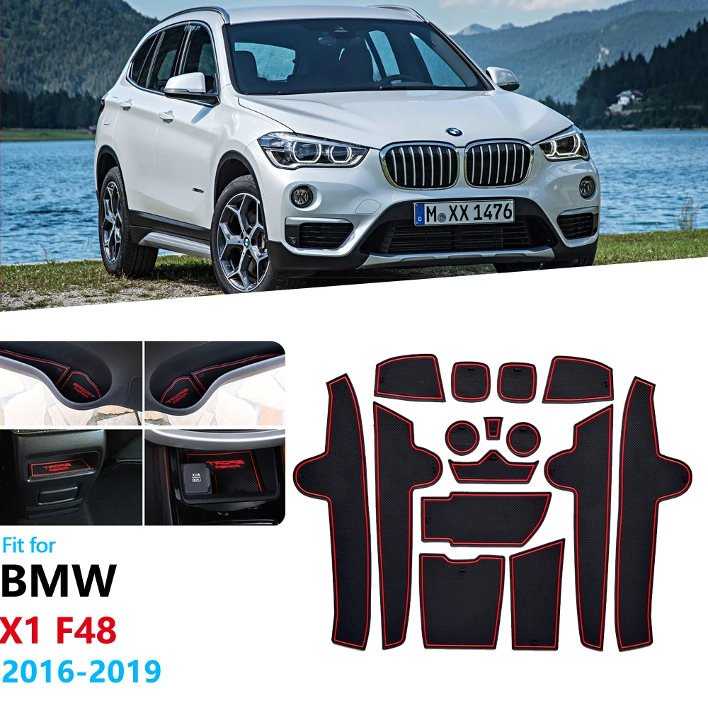 Противоскользящий резиновый подстаканник для ворот для BMW X1 F48, подстилка для двери, подстилка, аксессуары, наклейки для автомобиля