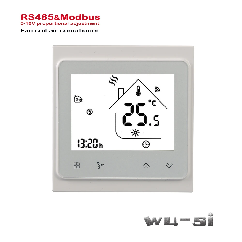 Proportioneel valve 0-10V signaal control & RS485 4pipe 2Pipe fan coil unit for cooling/heating Control switch,95-240VAC,24VAC