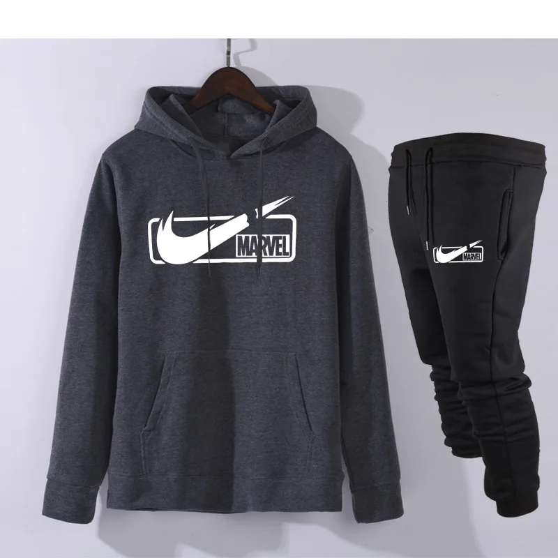 

Hoodie Sweatshirt Men/Women 2019 Hoodies Sweatshirts+Sweatpants Suit Autumn Winter Warm Logo Printed Hooded Pullover