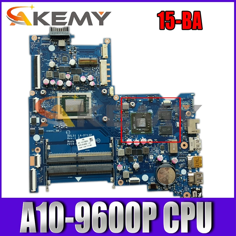 854959-601 860335-601 860335-501 для струйного принтера HP Pavilion 15-BA AM960P материнская плата