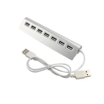 

Portable Data Hub 7 Ports USB 2.0 Hub for Mac PC USB Flash Drives and Other Devices