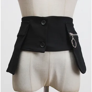 

sondr Women Belts Ladies Wide Fashion Belt Black Wide Belt Elastic Waistband Fashion Corset All Match Wide Cummerbunds 2020