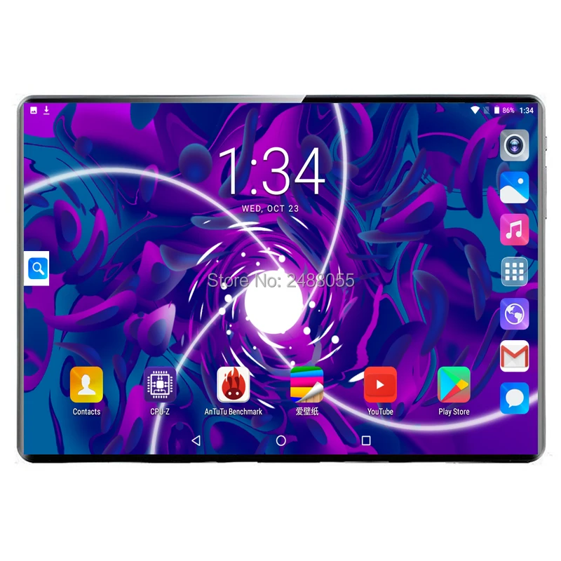 

10.1' inch Tablet Android 9.0 MT6797 10 Core 8GB+128GB ROM Dual Camera 8MP SIM Tablet PC Wifi mirco Usb GPS bluetooth phone