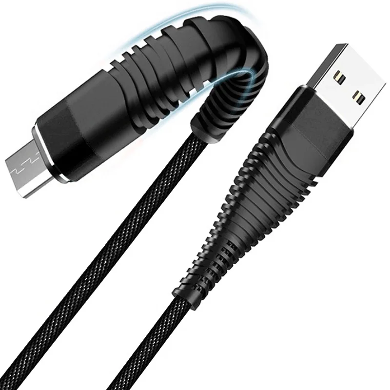 Кабель Micro USB 2.0A для быстрой зарядки USB кабель для передачи данных для HuaWei samsung Xiaomi Android мобильный телефон usb зарядное устройство Шнур - Цвет: Black For Micro
