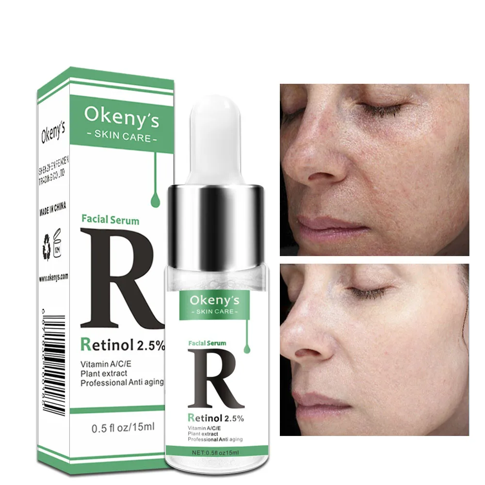 Retinol 2.5% Vitamin C / A Facial Anti Wrinkle Serum Remove Dark Spots Collagen Whitening Face Aging Essence | Красота и здоровье