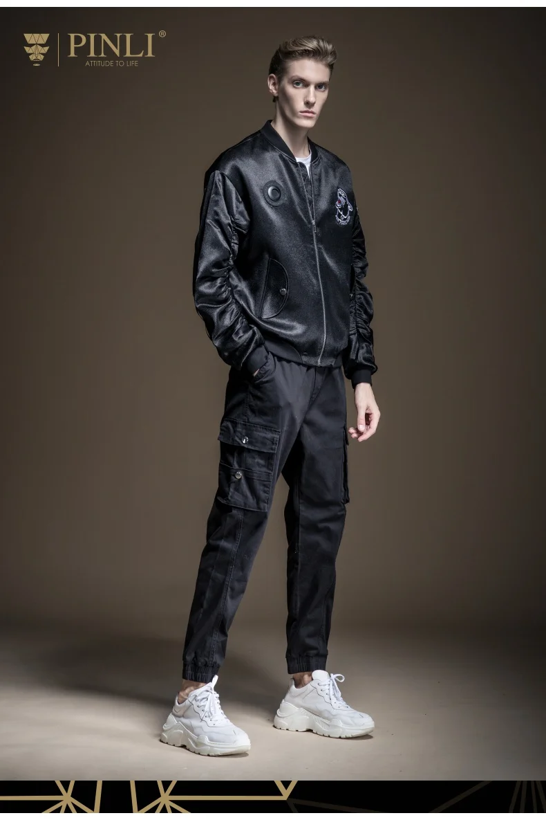 Militar бросился Jaqueta Masculino Pinli осень мужской украшенный Бейсбольный воротник вышитая куртка влага B193304223