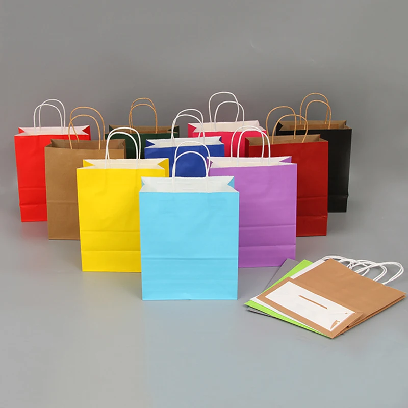 100 шт./лот) Индивидуальный принт-логотип Крафт бумажный мешок перерабатываемые сумки для покупок, подарков для упаковки Свадебные подарки GB04W