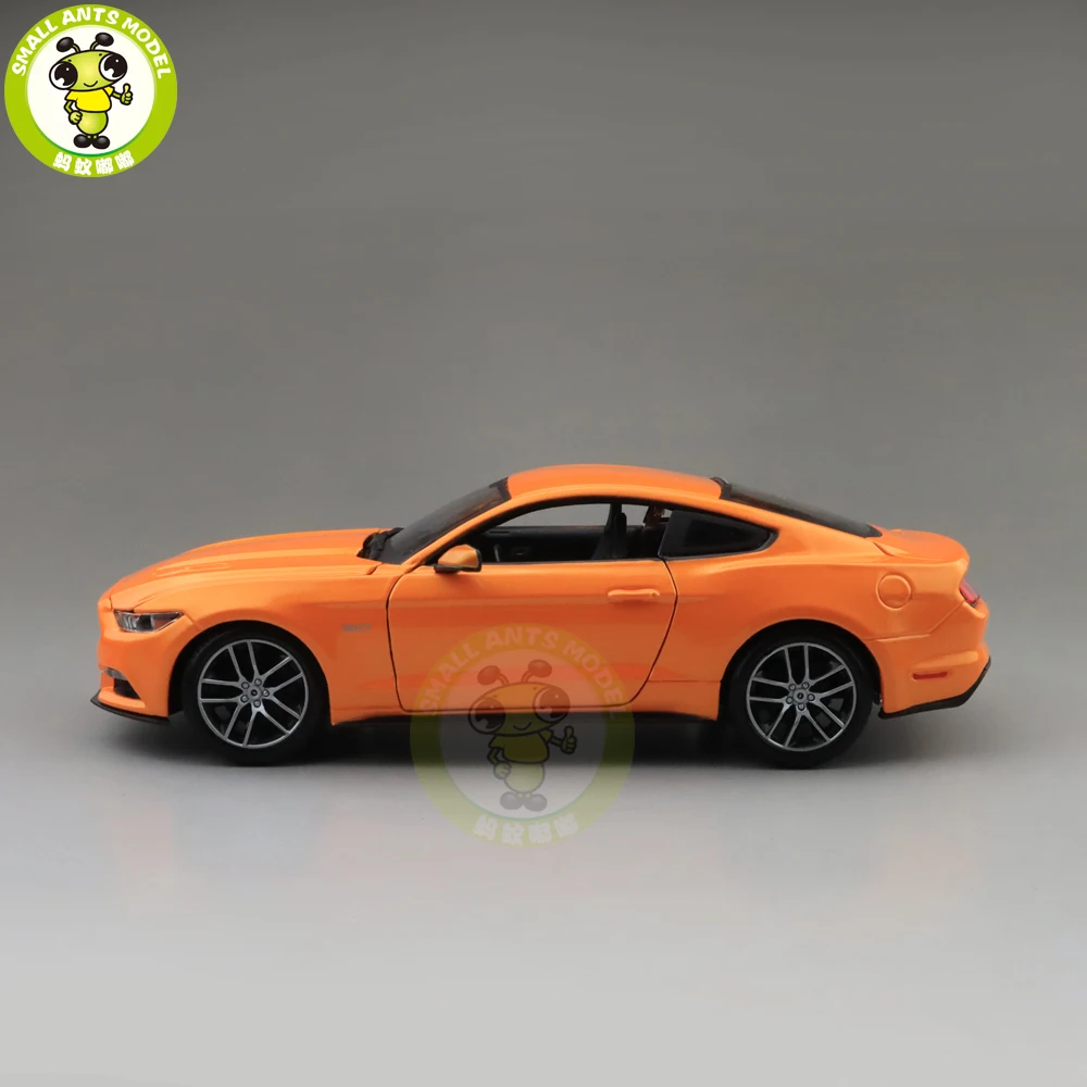 1/18 Ford Mustang GT 5,0 литая модель автомобиля игрушки детские подарки оранжевый