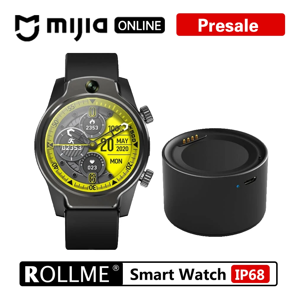 Rollme S08 Smartwatch телефон 1,69 дюймов IPS экран 50 м водонепроницаемый 8 Мп передний Carmera Dual 4G LTE GPS MT6739 3560mAh аккумулятор IP68|Смарт-часы| | АлиЭкспресс