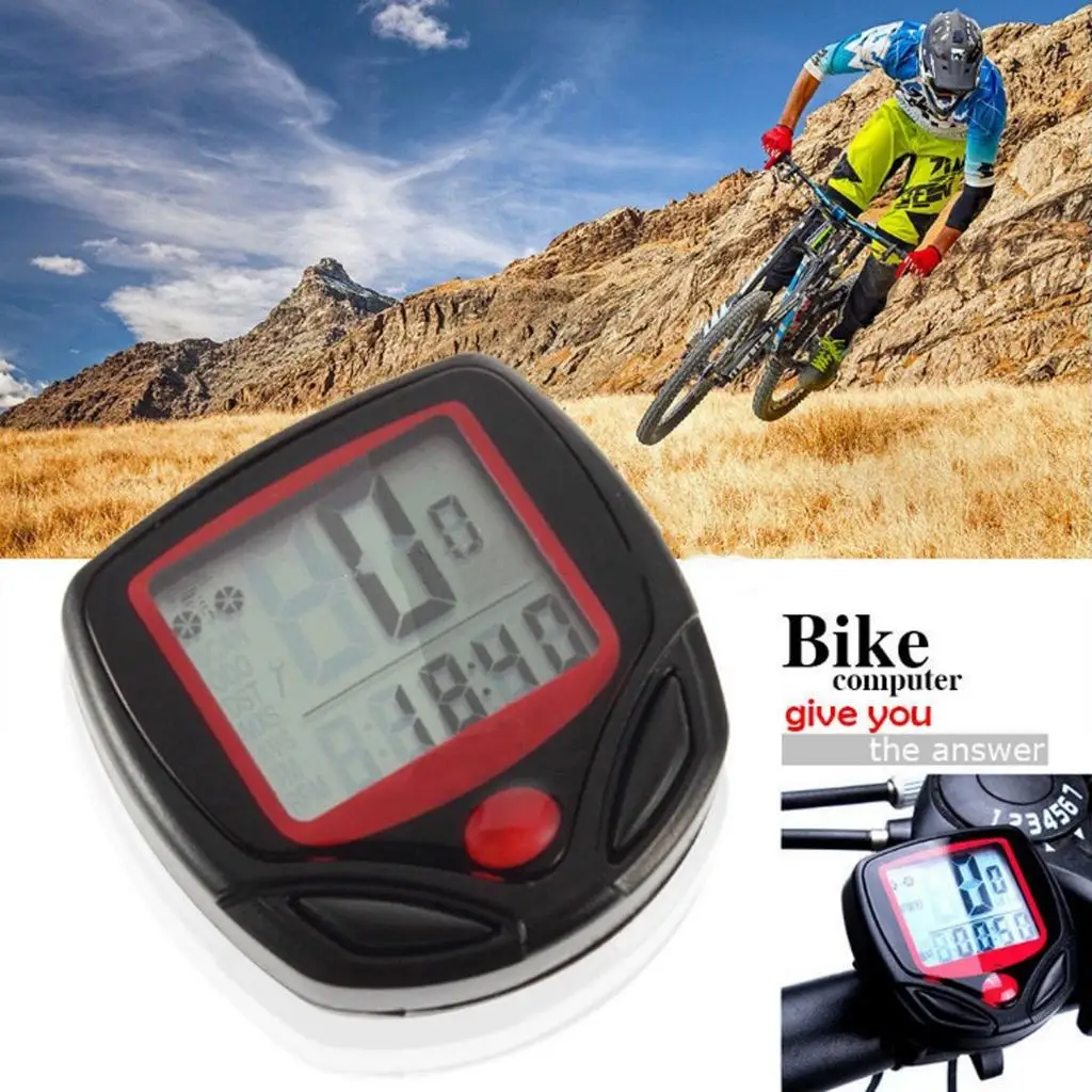 Bike Computer Wired Bicycle Speedometer Bike Odometer Cycling Multi Function Stopwatch LCD Display with Backlight Equipments