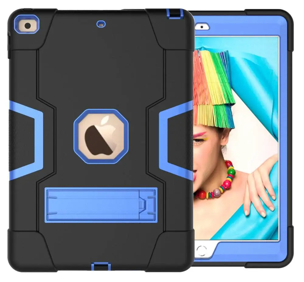 

Case for iPad 10.2 Case 2019 A2200 A2198 A2232 Three Layer PC Silicone Shockproof Armor Kickstand Protective Cover for iPad 10.2