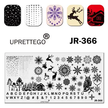 

2020 Stainless Steel Stamping Plate Template Floral Cross Geometry Flower Text Xmas Hand Finger Gesture Christmas JR361-370