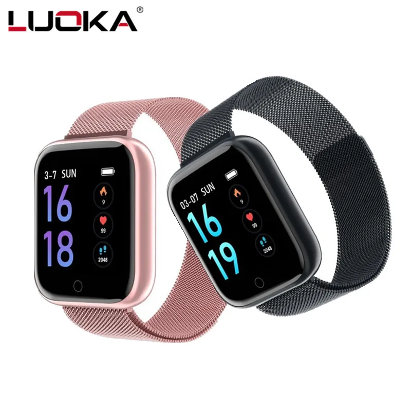 LUOKA T80 Women Men Smart watch Waterproof IP67 Fitness Tracker Heart Rate Monitor Blood Pressure Smartwatch pk P68 P70 Bracelet