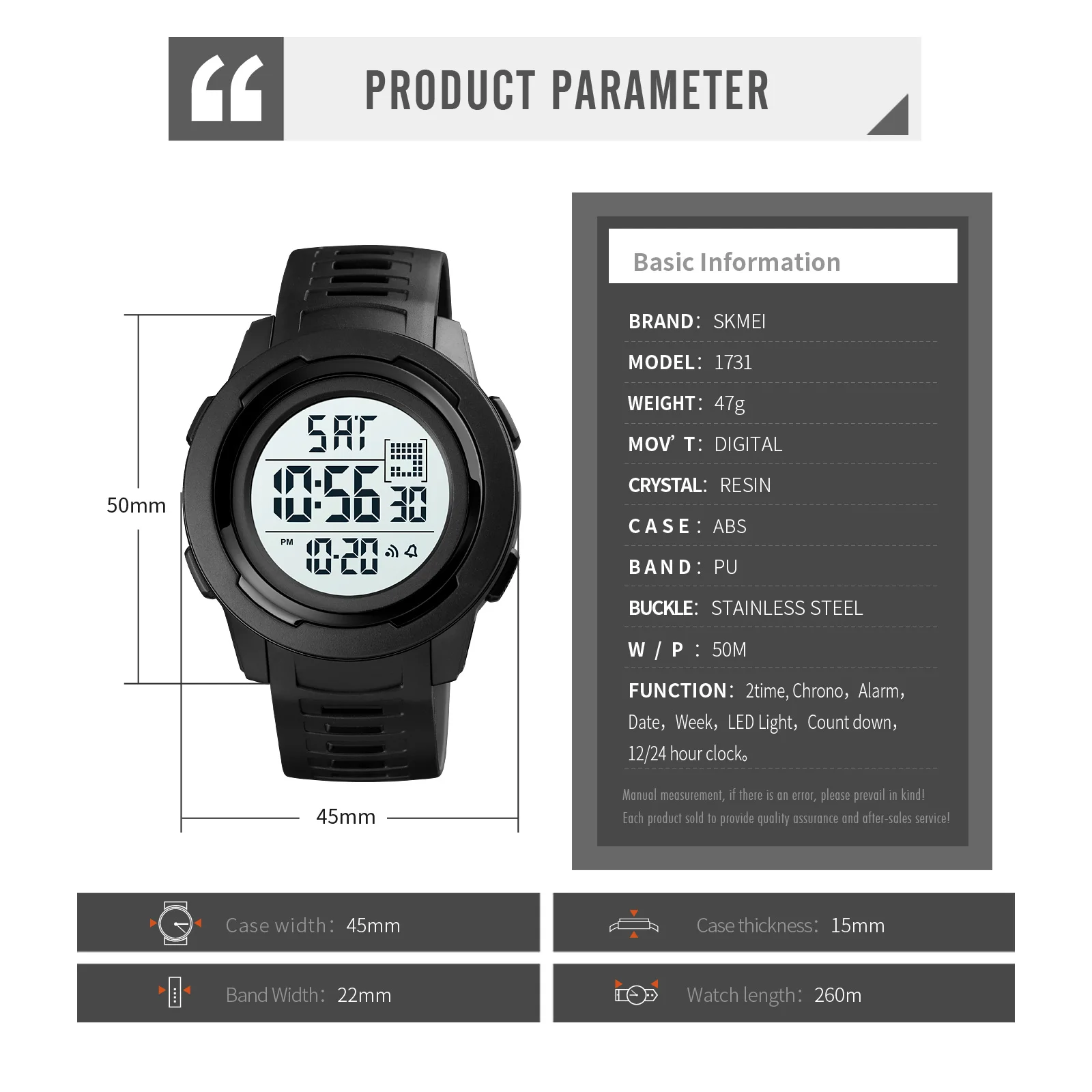 Digital 2 Time LED SKMEI 1731 Watch Men Watch Mens Wristwatches Design  Waterproof Count Down Watches For Mens relogio masculino|Digital Watches| -  AliExpress