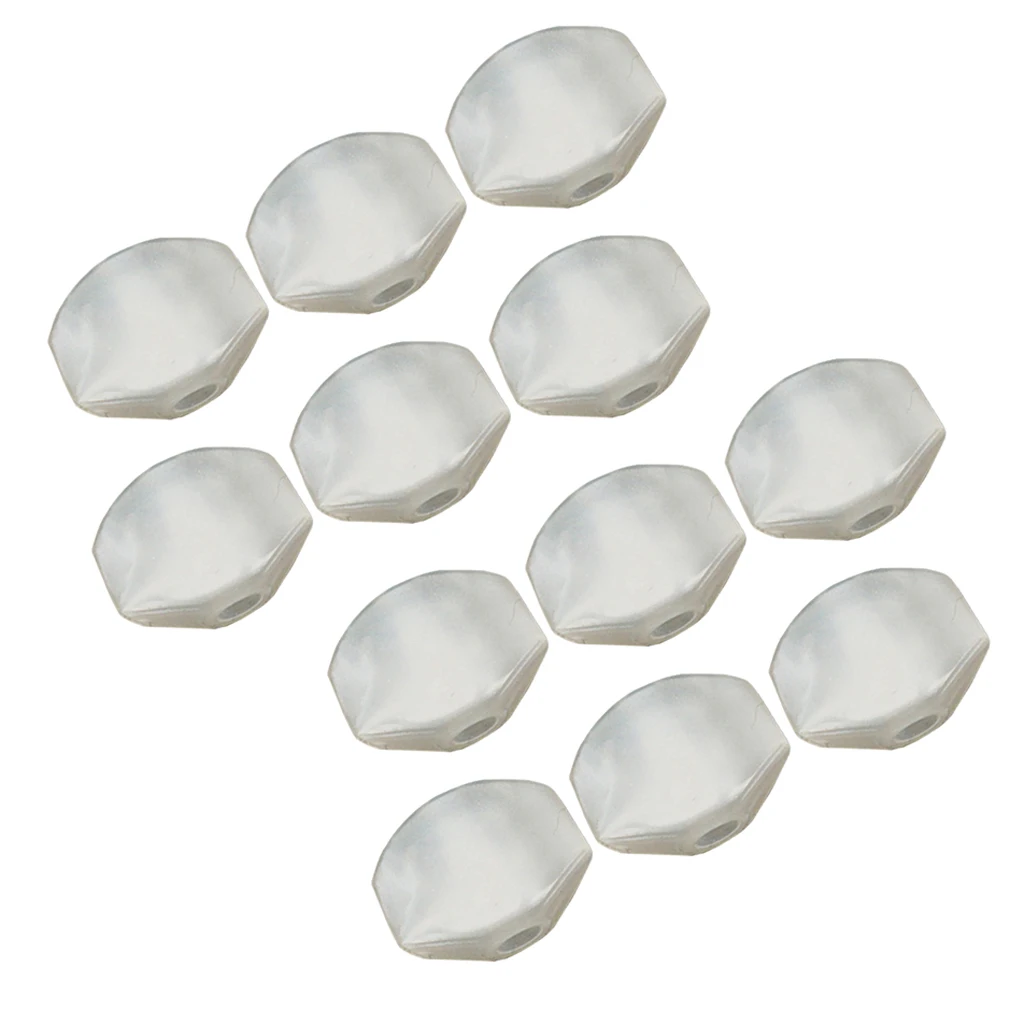 12 Pcs White Guitar Tuning Pegs Keys Button Tuners Machine Heads, Premium Plastic