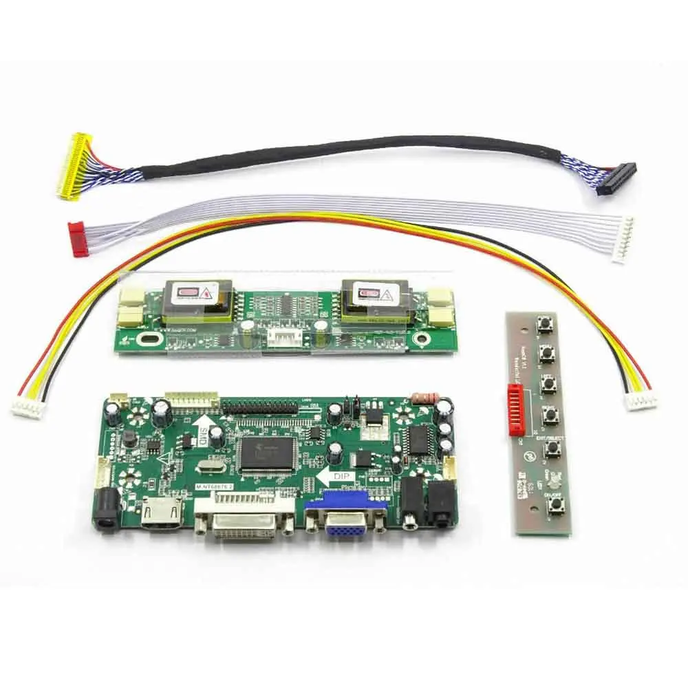 Latumab New HDMI+DVI+VGA LCD Lvds Controller Board Inverter Kit for 1366X768 LTA216AT01  Free shipping (3)