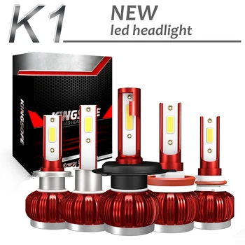 

2Pcs H1 H7 H10 Auto K1 COB LED Headlight Bulbs H8/H9/H11/HB4 White Car Headlamp Kit 72W 8000LM Car Styling H4/HB2/HB3 6000K
