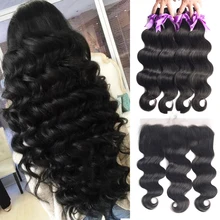 Special Offers Brazilian Human Hair Weave Body Wave Bundles With Frontal Human Hair 3 Bundles With Closure13x4 Frontal Brazilian Hair Extension Special Offers Brazilian Human Hair Weave Body Wave Bundles With Frontal Human Hair 3 Bundles With Closure13x4 Frontal Brazilian Hair Extension