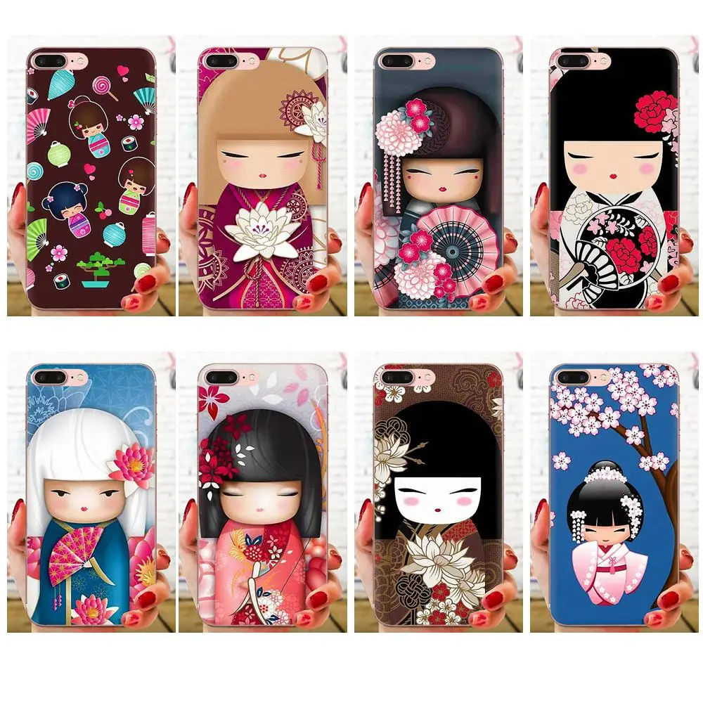 Японская кукла Kokeshi Kawaii для LG G3 G4 G5 G6 G7 K4 K7 K8 K10 K40 K50 Q6 Q60 V10 V20 V30 V40 Nexus 5 5X 2017 TPU |