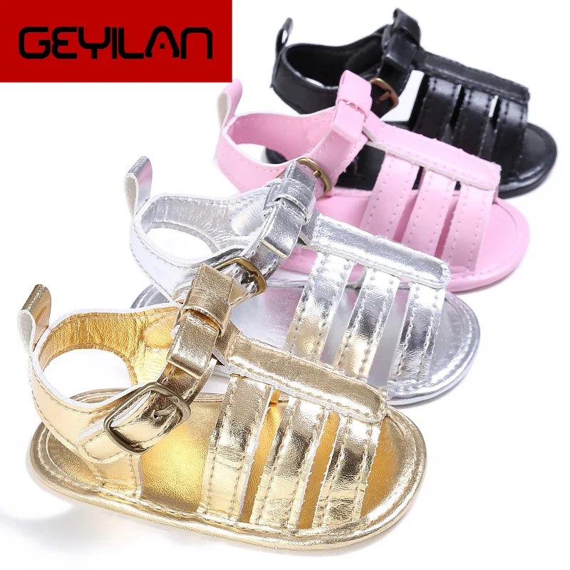 

Baby Girl Summer New Soft Sole Sandal Simple Solid Color PVC Open Toe Shoes 4 Colors Toddler Girl Breathable Comfortable Sandals