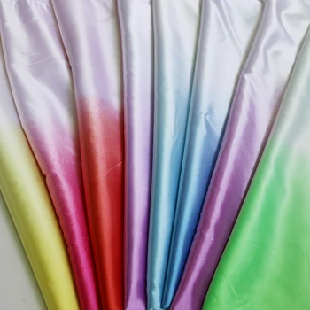 

100cm*120cm Gradient Polyester Satin Fabric dance Gradient Fabric Shade Color Clothing Material