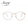 Story retro round blue light blocking glasses women 2020 brand designer computer eye glasses vintage gold glasses frame PS3447Q 2