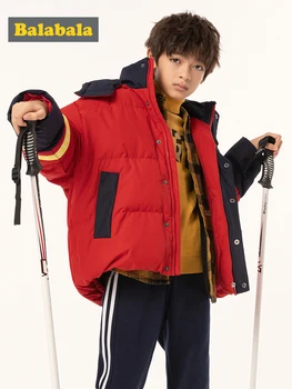

Children hooded down jacket 2019 new autumn and winter boys coat warm fashion tide cool wind boys